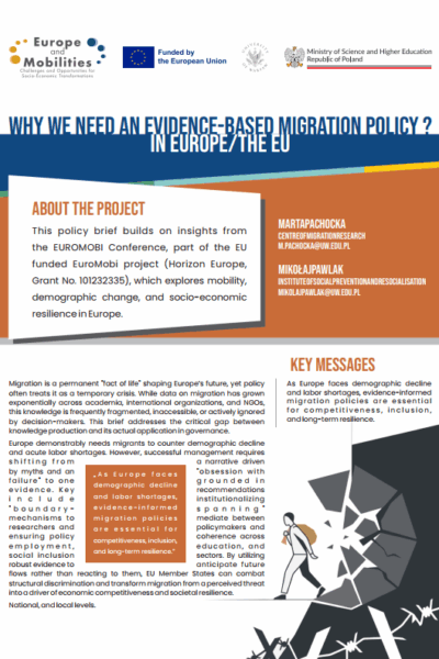 PolicyBrief Session I Why We Need an Evidence-Based Migration Policy